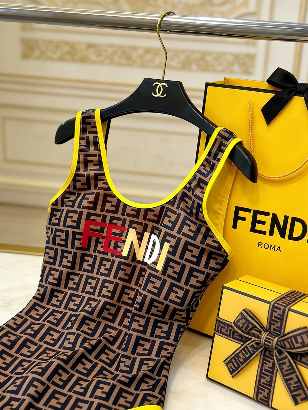 Fendi Monogram One Piece Swimsuit - Picture 3 of 6